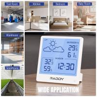Smart-Home-Raddy-WF-50-Indoor-Outdoor-Thermometer-Hygrometer-Wireless-Weather-Station-Battery-Powered-Temperature-Humidity-Monitor-with-5-0-Display-Weather-16