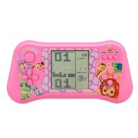 Classic nostalgic large screen eye friendly Tetris game console, children's puzzle electronic toy - 10110 large screen pink