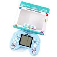 Tetris game console toy, children's nostalgic retro handheld game console - Large Handle Macaron Blue