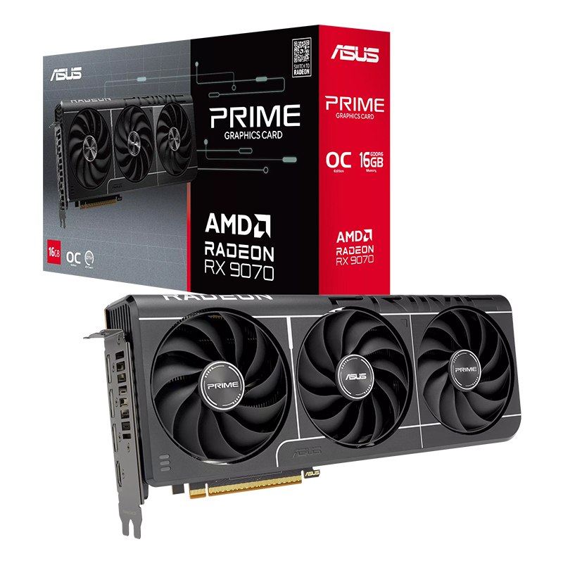 Asus Prime Radeon RX 9070 EVO OC 16G Graphics Card (PRIME-RX9070-O16G-EVO)