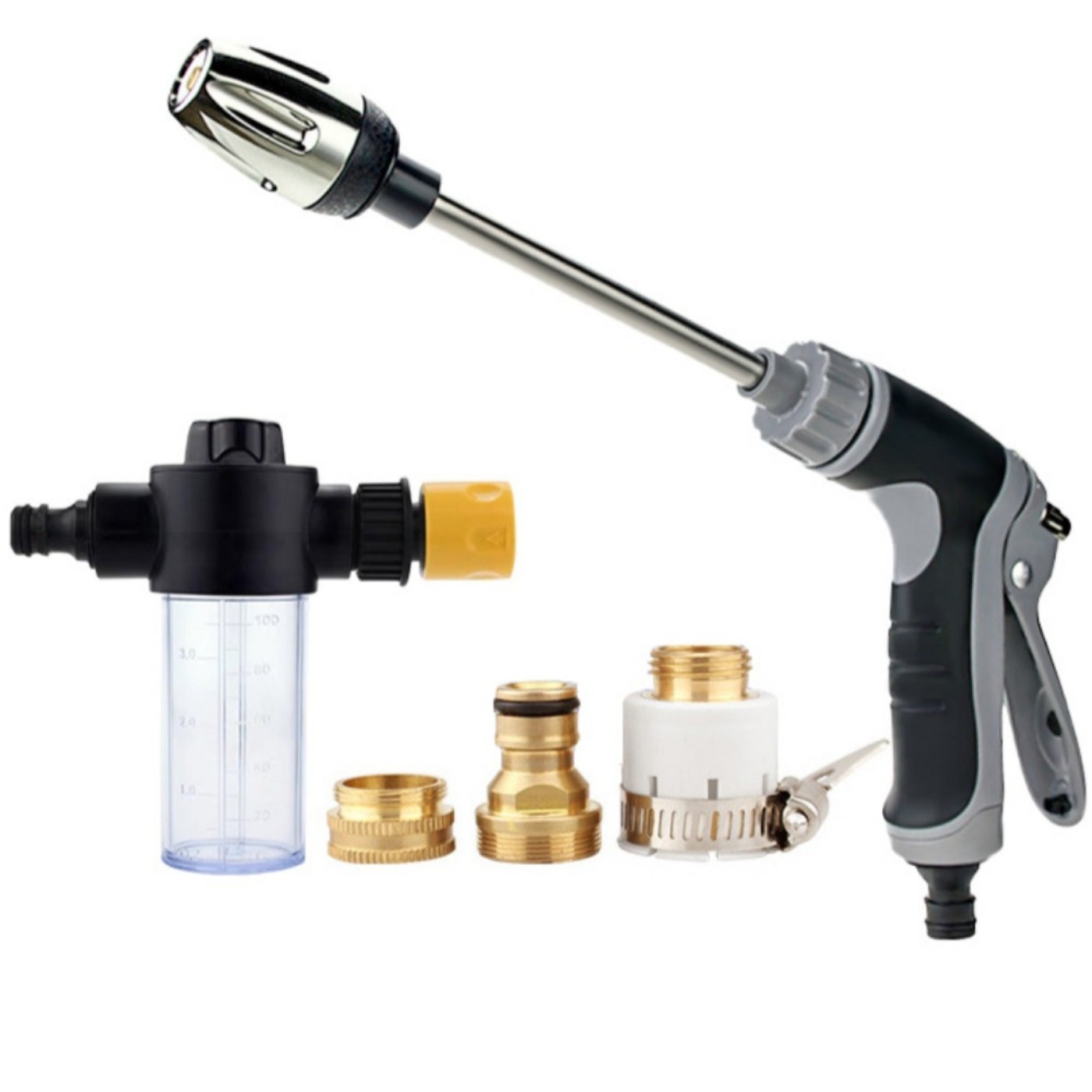 High Pressure Water Gun Multi-Function Nozzle Garden Hose Nozzle Foam Water Gun Garden Irrigation Cleaning Machine