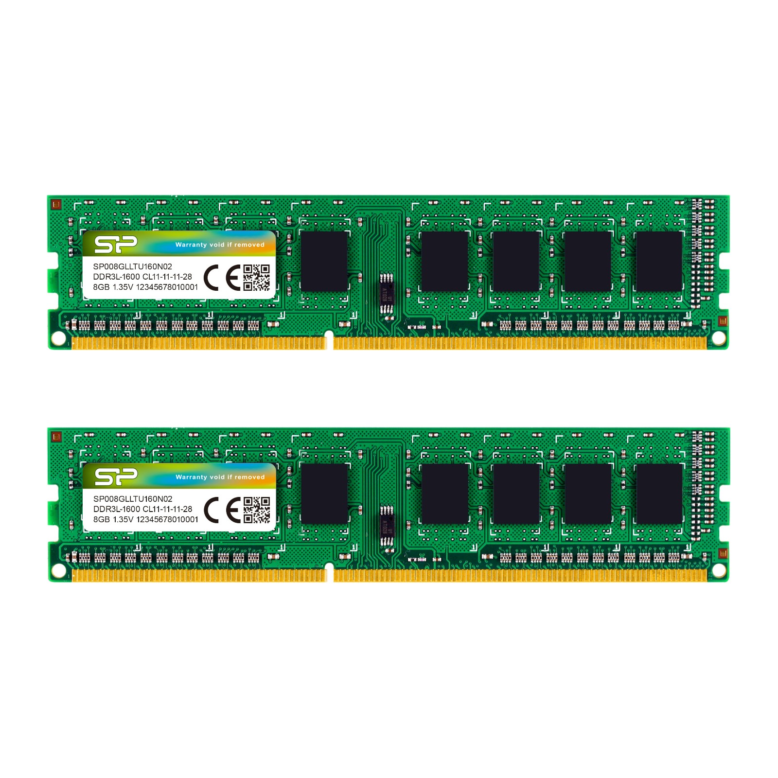 Silicon Power 16GB (2x8G) SP016GLLTU160N22 DDR3L 1600MHz PC3-12800 1.35V CL11 (240 pins)