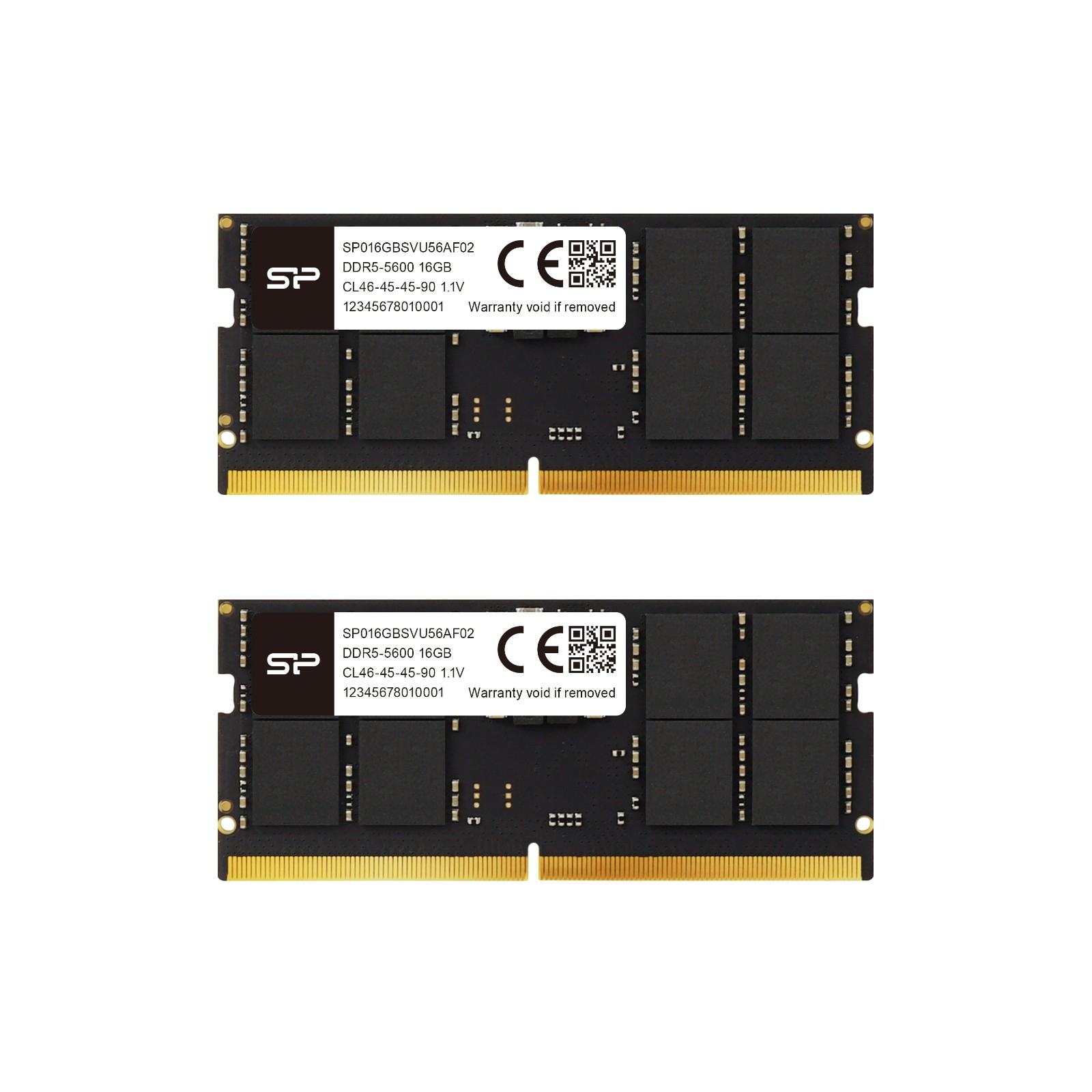 SP Silicon Power Upgrade 32GB (2x16GB) DDR5 Dual Rank 5600MHz CL46 1.1V SODIMM Laptop Notebook PC Computer RAM Memory Module - SP032GBSVU560F22