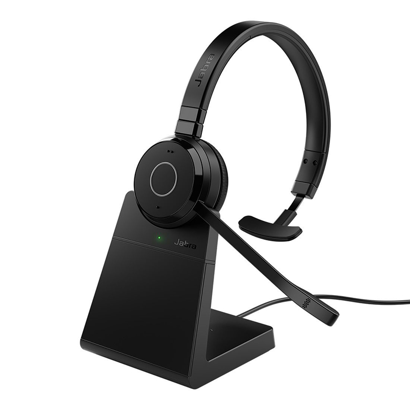 Jabra Evolve 65 TE Link390a UC Mono Bluetooth Headset with Stand (6693-833-499)