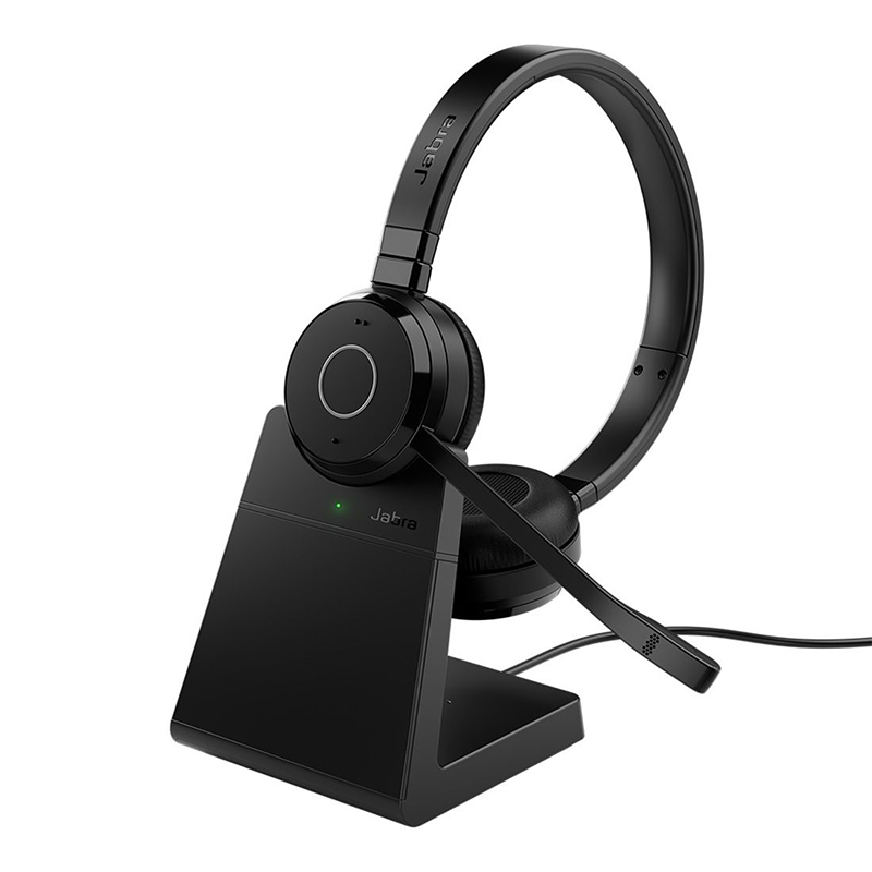Jabra Evolve 65 TE Link390a UC Stereo Bluetooth Headset with Stand (6699-833-499)