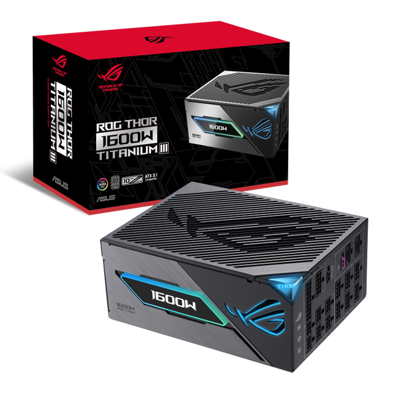Asus 1600W ROG Thor 80+ Titanium Fully Modular PCIe 5.1 ATX 3.1 Power Supply (ROG-THOR-1600T3-GAMING)