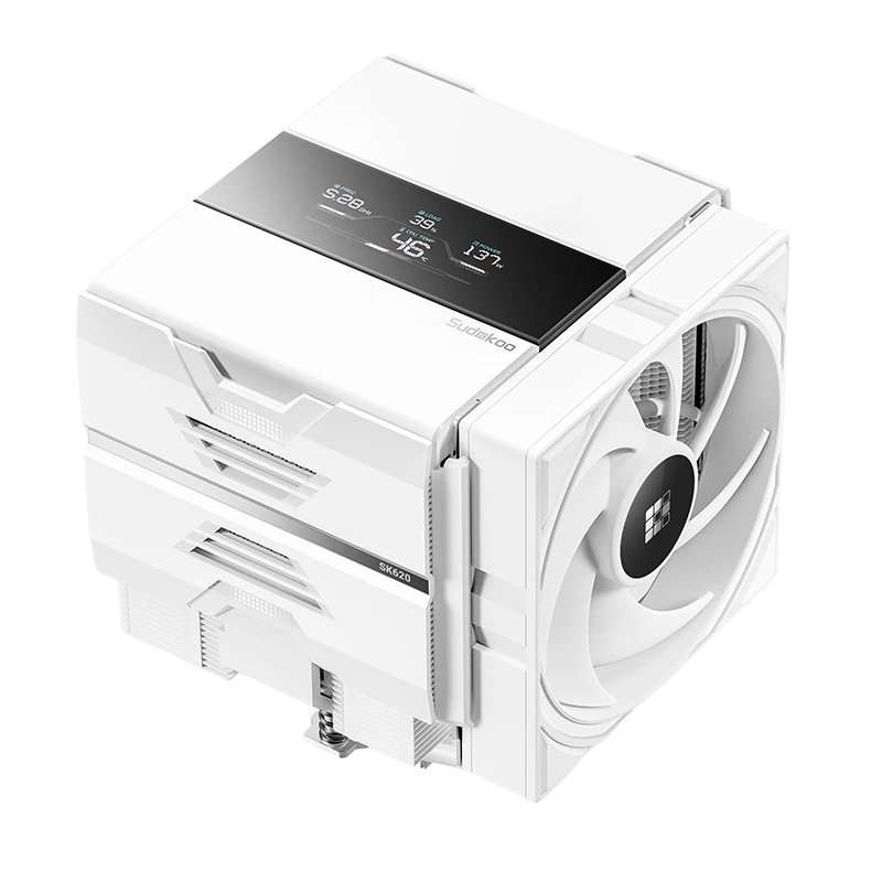 Sudokoo AMD AM5 CPU Cooler with Digital Display - White (SK620V WHITE)