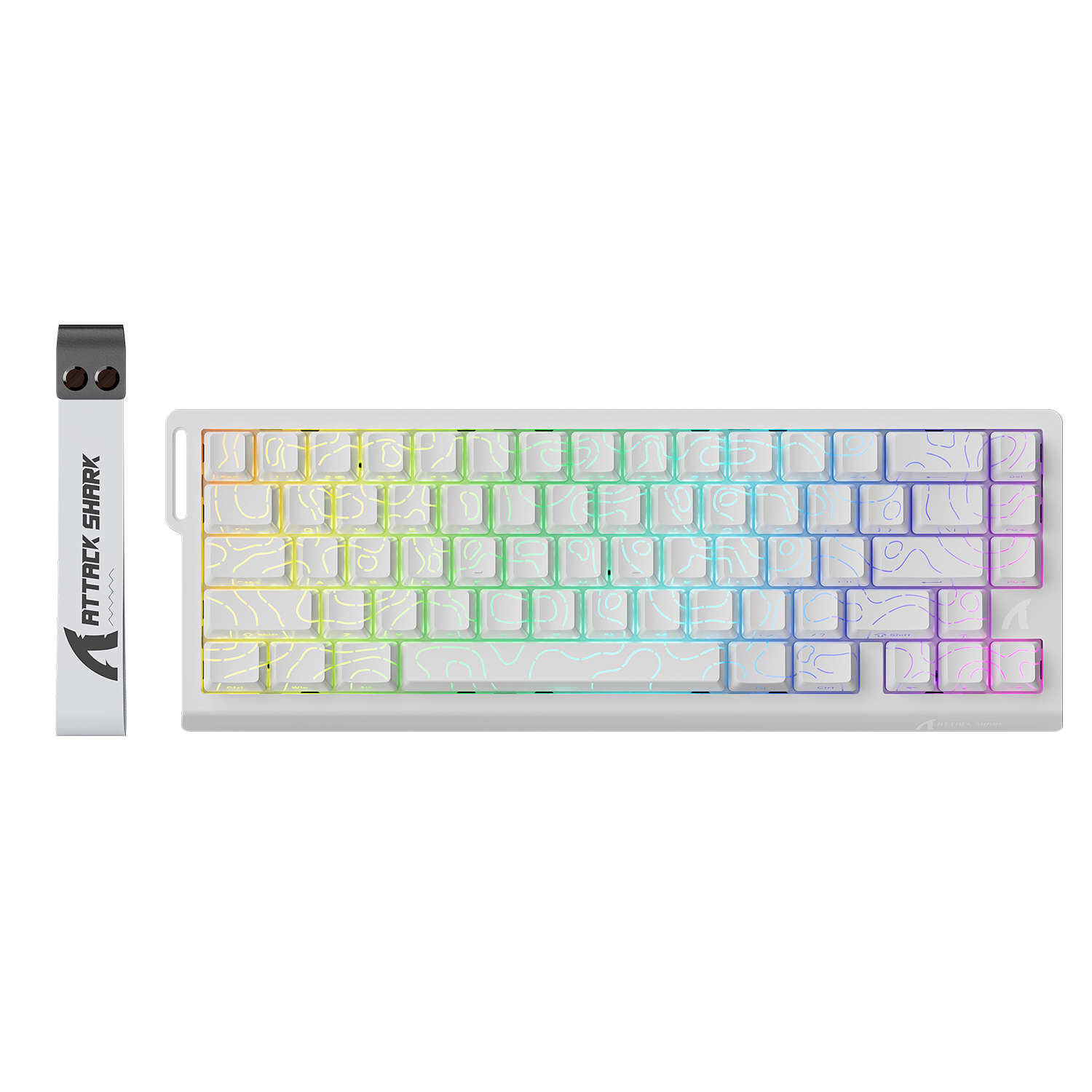 Attack Shark X68 HE 8000Hz Rapid Trigger Magnetic Switch Keyboard - White