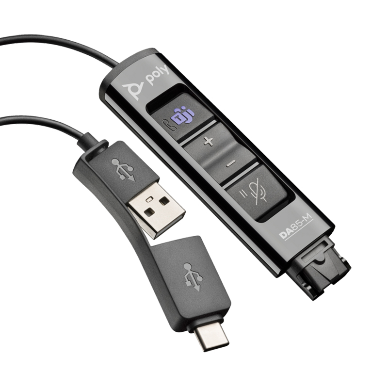 HP Poly DA85-M USB to QD Black Adapter TAA (786C8AA)