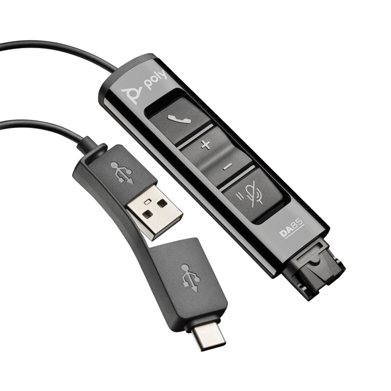 HP Poly DA85 USB to QD Black Adapter TAA (786C7AA)