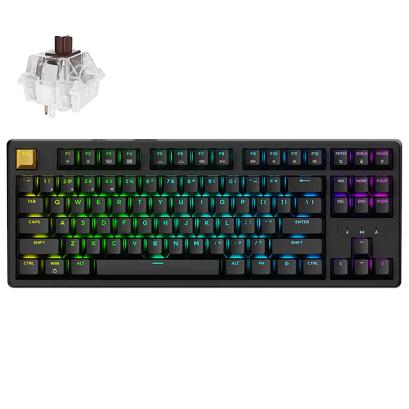 Keychron J4 QMK RGB Wireless Hot-Swappable Mechanical Keyboard - Brown Switch (KBKCKJ4H3)