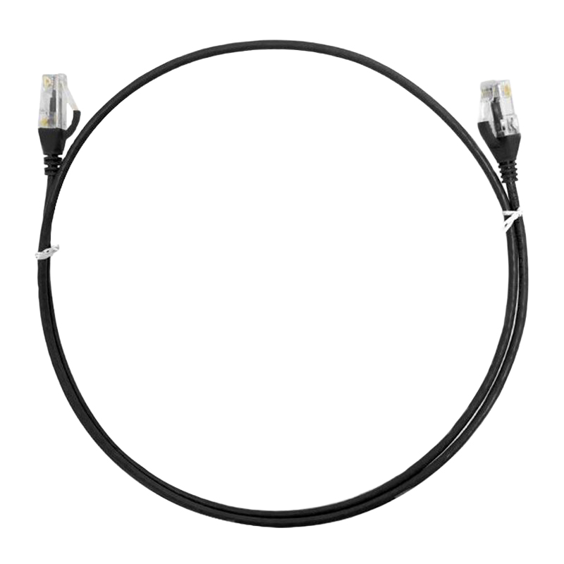 8ware CAT6 Premium RJ45 UTP Ultra Thin Slim Network Cable - 20m Black (CAT6THINBK-20M)