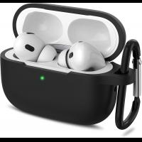 Silicone Case for AirPods Pro 2 Case Cover & Airpod Pro 1 Case Cover (2023 2022), Protective Case, Premium Soft Silicone Wireless Charging Black