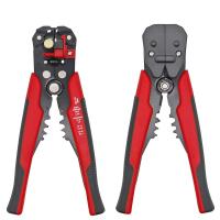 VELORICA Wire Stripping Tool,8" Automatic Wire Crimping Pliers/Cutting Stripper Tool with Self-adjusting Jaws, for 10-24 AWG Stranded,Red+Black