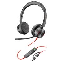 HP Poly Blackwire 8225 Stereo USB-C Headset +USB-C/A Adapter (8X223AA)
