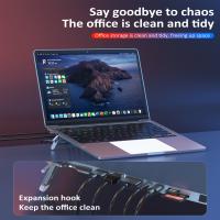 Ergonomic Laptop Stand with 7-in-1 USB-C Hub -  with HDMI, USB 3.0 and SD/TF Card Reader