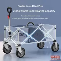 Outdoor-Tools-Accessories-J-ZAO-Gather-style-Outdoor-Folding-Wagon-Camp-Cart-Picnic-Stall-Dual-Brake-240-lbs-Capacity-Graphite-Black-2