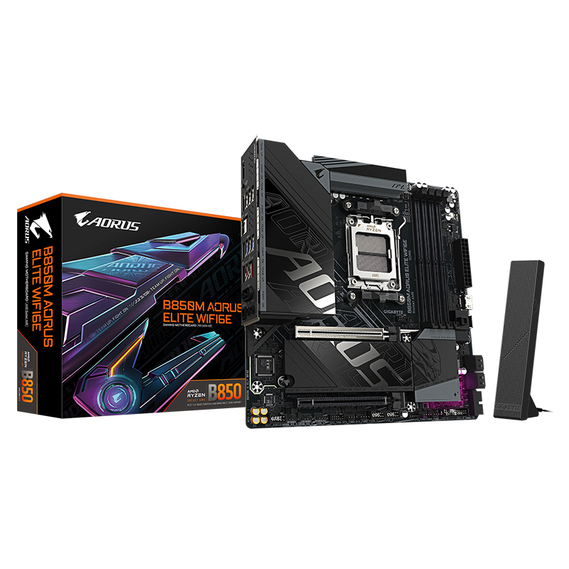 Gigabyte B850M Aorus Elite WIFI6E AM5 mATX Motherboard (B850M AORUS ELITE WIFI6E)