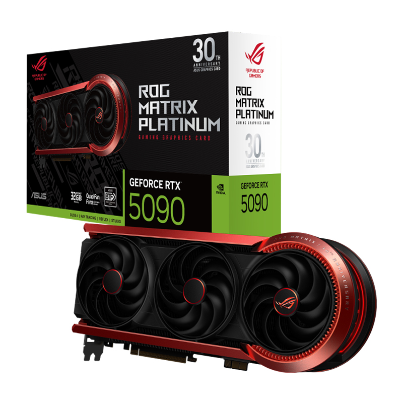 Asus ROG GeForce RTX 5090 Matrix Platinum 30th Anniversary 32G Graphics Card (ROG-MATRIX-RTX5090-P32G-30TH)