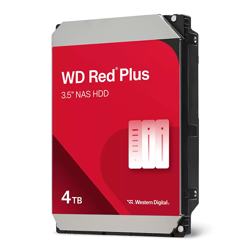 Western Digital 4TB Red Plus 128MB Cache 5400RPM 3.5in SATA Hard Drive (WD40EFZZ)