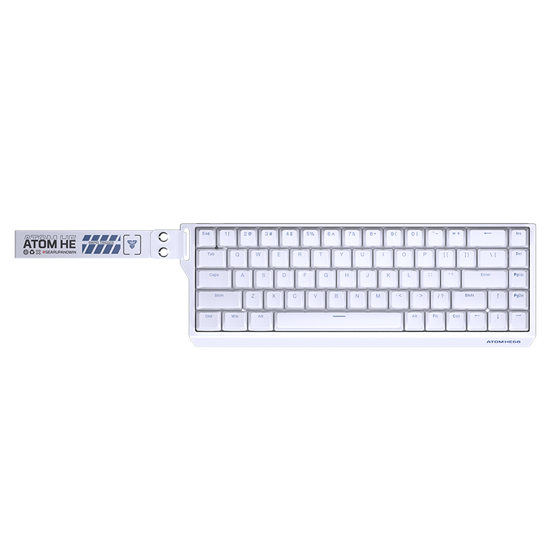 Fantech ATOM HE68 8K Wired Magnetic White Keyboard - Magnetic Emerald Switch (KBFTMK811WHEMD)