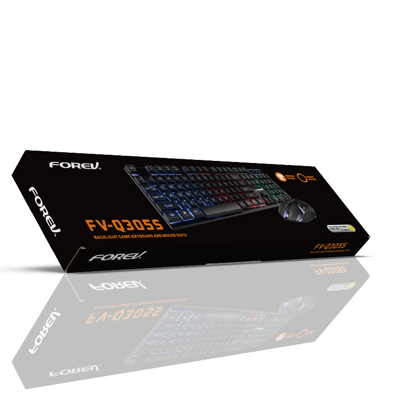 Silent Mechanical Keyboard Mouse Set | 104 Keys Wired RGB Backlit for Home Office Gamers