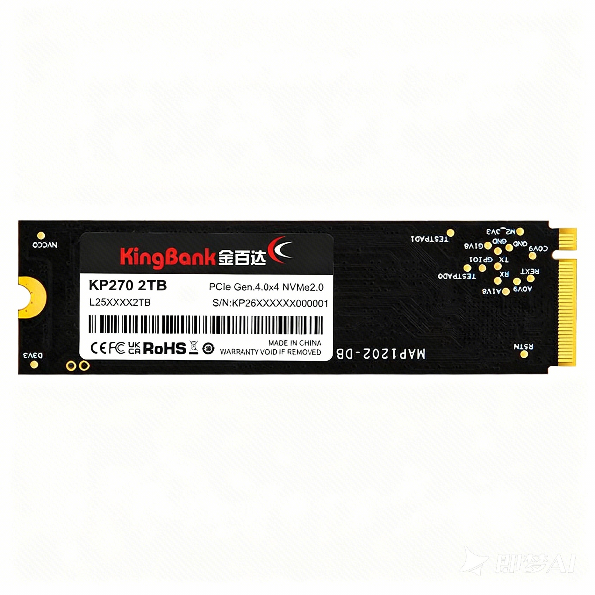 Kingbank KP270 2TB M.2 7400/6800 PCIe 4.0 NVMe M.2 2280 SSD