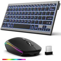 2.4G wireless Bluetooth dual-mode ultra-thin keyboard mouse set office silent keyboard set 