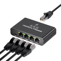 4-Port Gigabit Ethernet Network Switch, 10/100/1000Mbps Desktop LAN Splitter, Plug and Play Unmanaged Network Expander for Home & Small Office