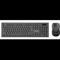FV-W706 2.4G Wireless Keyboard & Mouse Combo, Quiet Ergonomic Office Set for Laptop Desktop All-in-One PC, Stable Wireless Connection