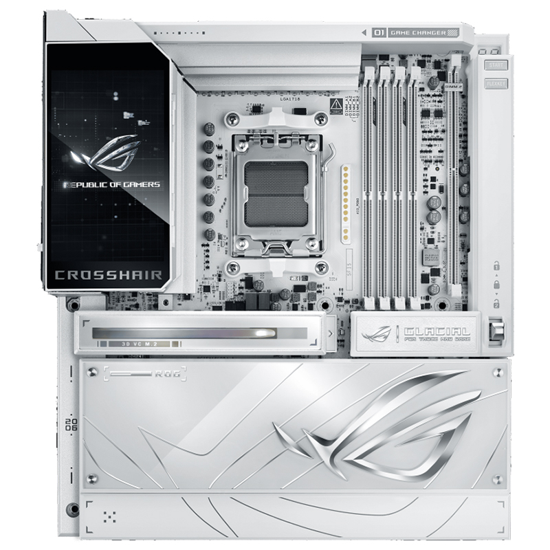 Asus ROG Crosshair X870E Glacial AM5 E-ATX Motherboard (ROG CROSSHAIR X870E GLACIAL)