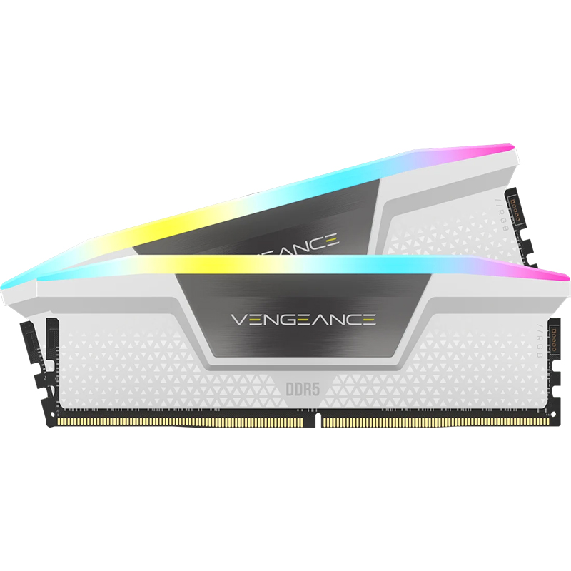 Corsair 32GB (2x16GB) CMH32GX5M2E6000Z36W Vengeance RGB CL36 6000MHz DDR5 RAM - White