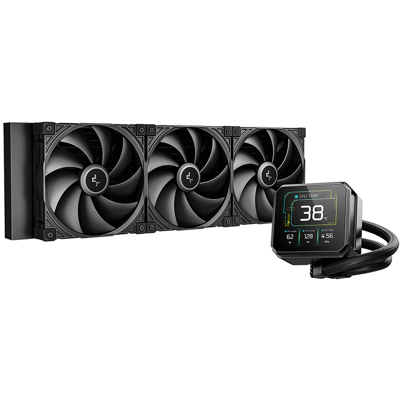 DeepCool Spartacus 420 ARGB Liquid CPU Cooling with 3.4in IPS Display (R-SPT420-BKDSMP-G-1)