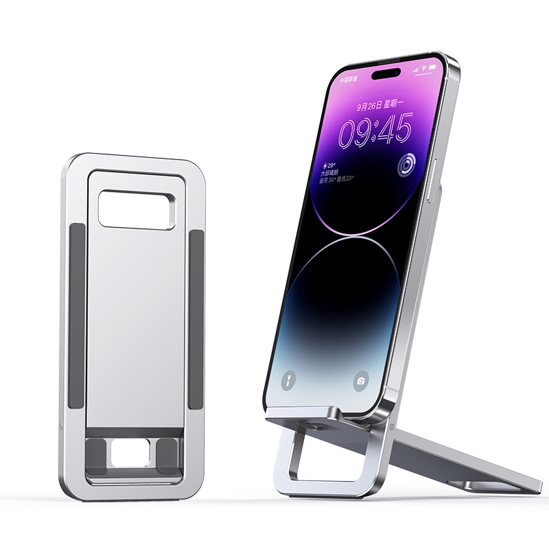 Portable X-type Foldable Premium Aluminum Alloy Stand for iPhone - Silver