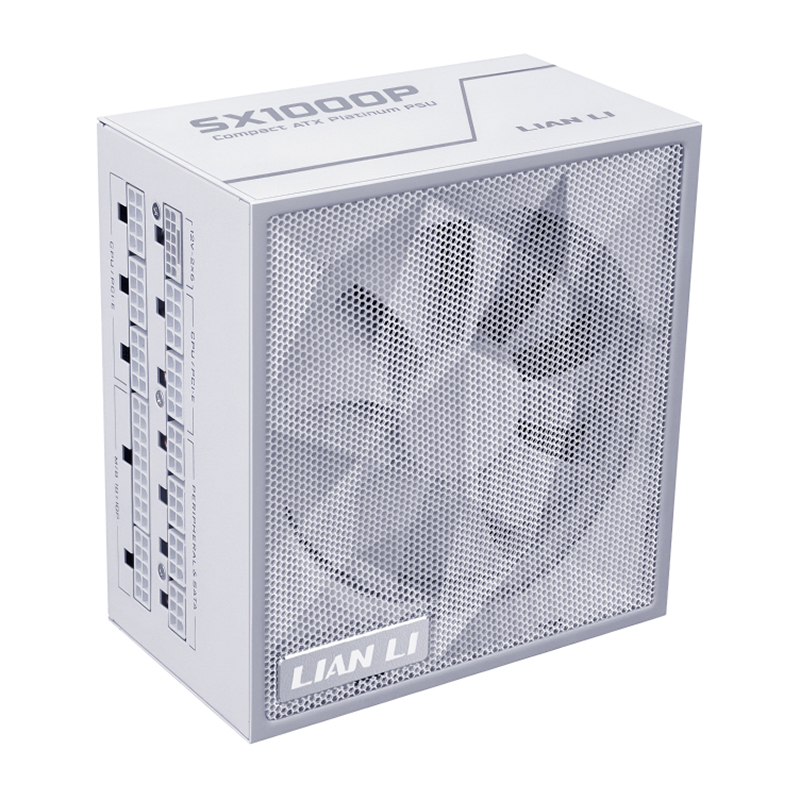 Lian Li SX 1000W 80+ Platinum PCIe 5.1 ATX 3.1 Fully Modular Power Supply - White (SX1000P.W)