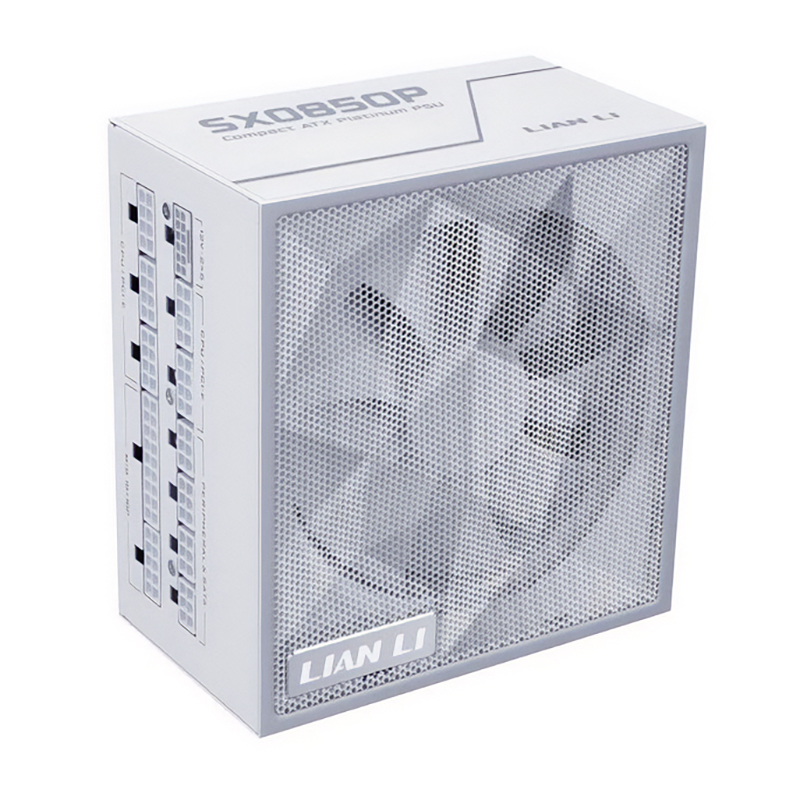 Lian Li SX 850W 80+ Platinum Fully Modular PCIe 5.1 ATX 3.1 Power Supply - White (SX0850P.W)