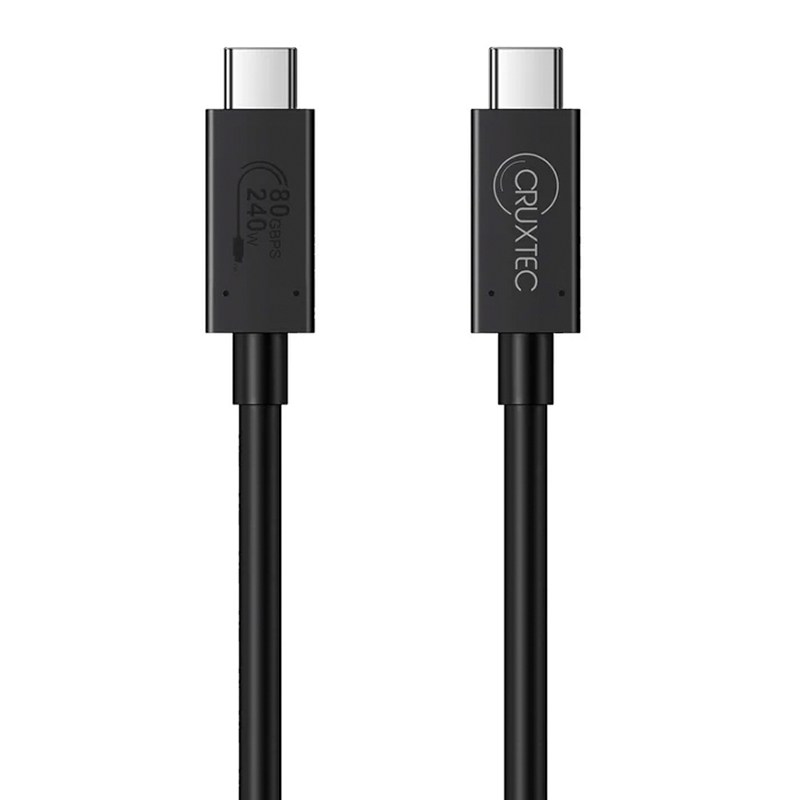 Cruxtec USB4 USB-C to USB-C Cable - 1m (CTC-80G-1MBK)