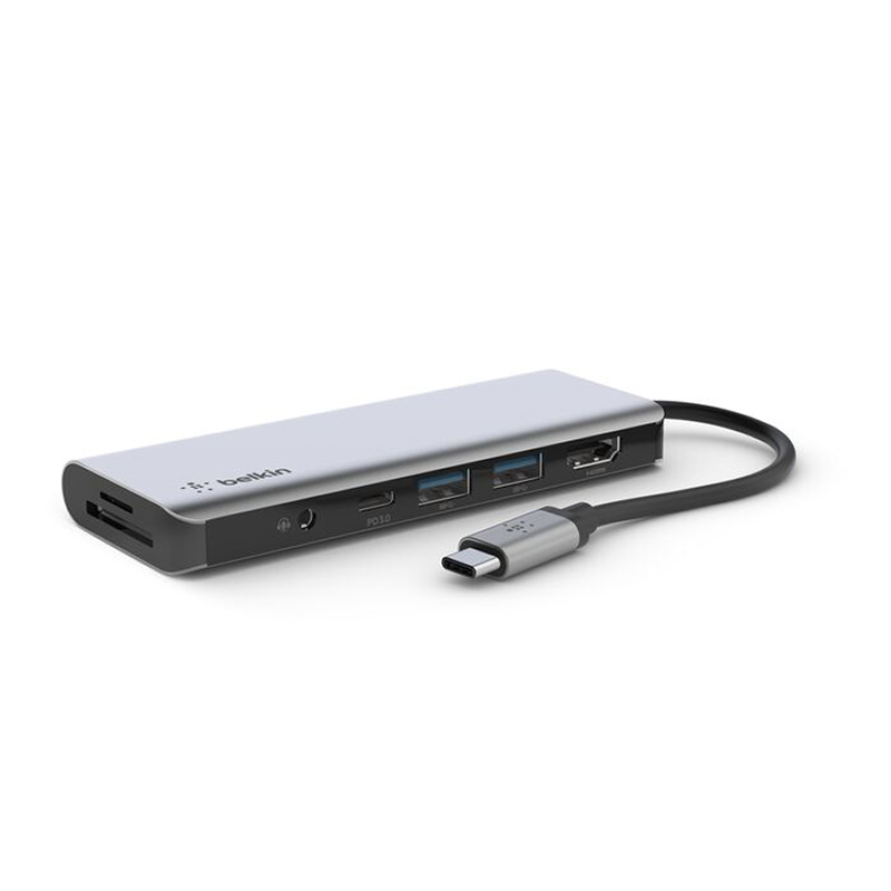 Belkin Connect USB-C 7-in-1 Multiport Hub Adapter (AVC009BTSGY)