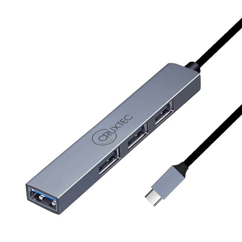 Cruxtex 4-Port High Speed USB-C 3.0 HUB Ultra Slim Design (MC3-H4-SG)