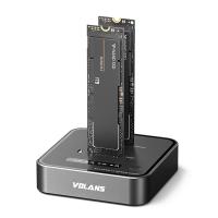 Volans Aluminium 2-Bay USB-C (20Gbps) M.2 NVMe PCIe SSD Docking (VL-UCM2DS-S)