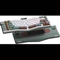 RK ROYAL KLUDGE A72 Alice Ergonomic Wireless Mechanical Keyboard w/Knob/Macro Keys/Touchable Nameplate, Tri-Mode 68% 72-Key Gasket Keyboard
