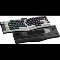 RK ROYAL KLUDGE A72 Alice Ergonomic Wireless Mechanical Keyboard w/Knob/Macro Keys/Touchable Nameplate, Tri-Mode 68% 72-Key Gasket Keyboard BT/2.4G/US
