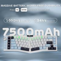 Keyboards-RK-ROYAL-KLUDGE-A72-Alice-Ergonomic-Wireless-Mechanical-Keyboard-w-Knob-Macro-Keys-Touchable-Nameplate-Tri-Mode-68-Gasket-Beige-Switch-Sky-Blue-2