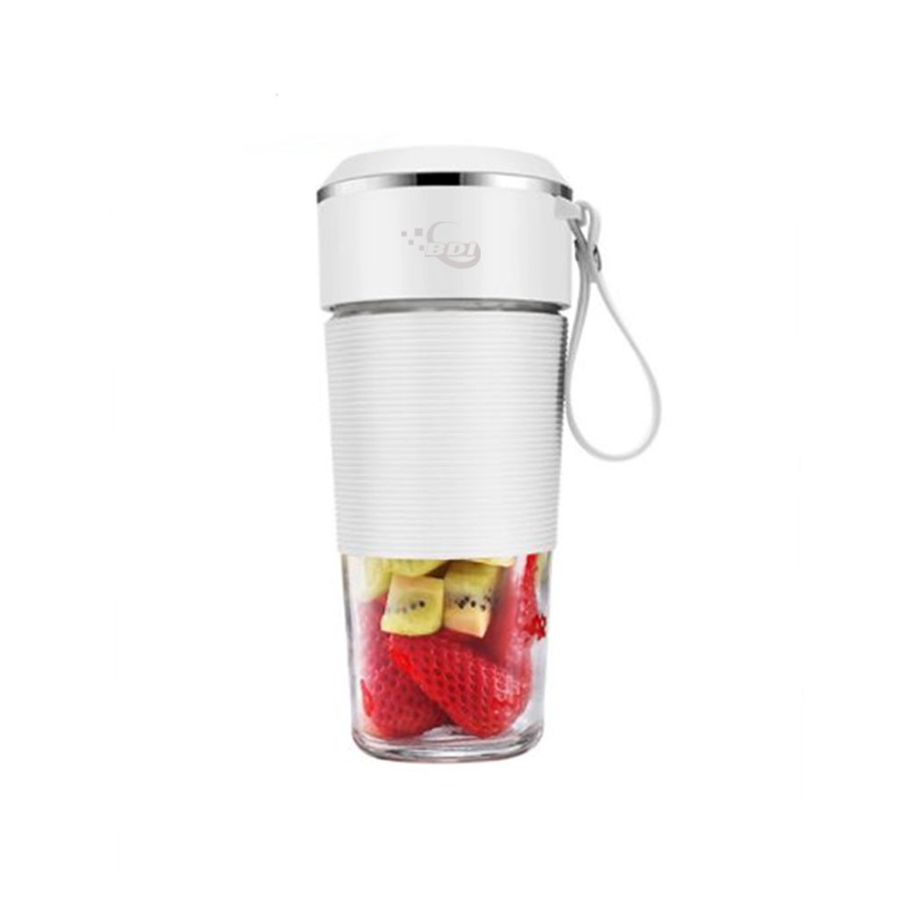 BDI Portable Juice Blender Cup with 6 Blades Ice Crusher & USB Rechargeable--White