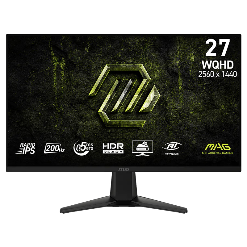 MSI MAG 27in WQHD Rapid IPS 200Hz FreeSync Premium Gaming Monitor (MAG 275QF E20)