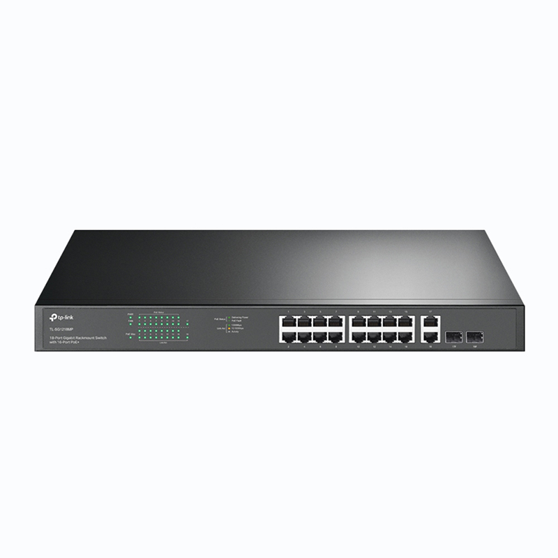 TP-Link 18 Port Gigabit Rackmount Unmanaged Switch with 16 PoE+ - UN/5.40 (SG1218MP)
