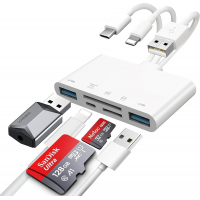 Mobile-Phones-Digital-5-in-1-Memory-Card-Reader-USB-OTG-Adapter-SD-Card-Reader-for-iPhone-iPad-USB-C-and-USB-A-Devices-with-Micro-SD-SD-Card-Slots-Supports-SD-Micro-2