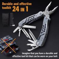 Outdoor-Tools-24-in-1-Multitool-with-Knife-Pliers-11-Bits-Sharp-Stainless-Steel-Multi-Tool-for-Men-Ideal-Gear-with-Tools-for-Camping-Hiking-Survival-EDC-2