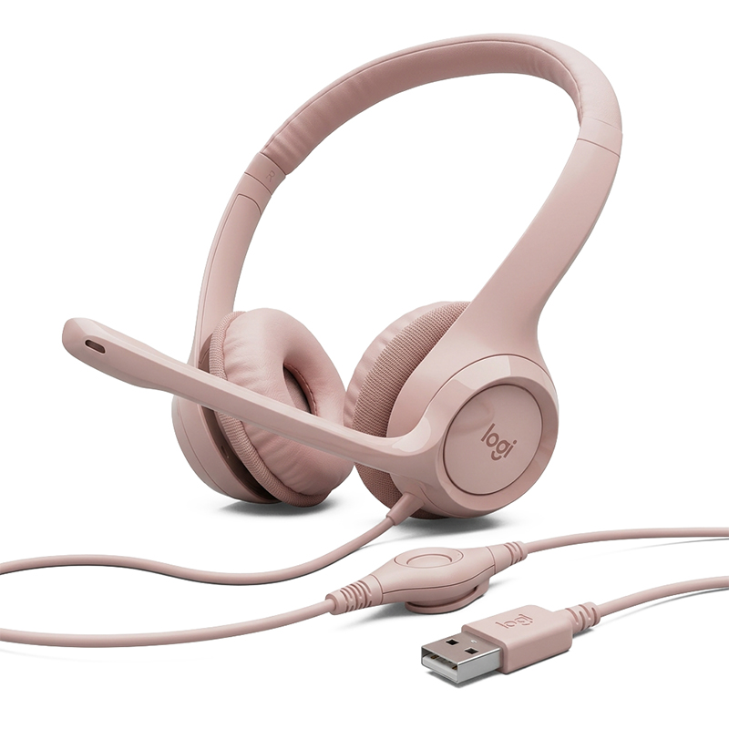 Logitech H390 USB Headset - Rose (981-001282)
