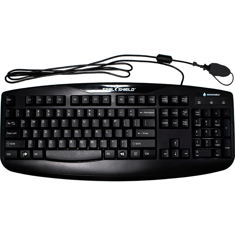 Seal Shield Seal Storm Washable Wired Membrane Keyboard - Black (STK503)